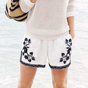 J. Crew Embroidered Gauze Short